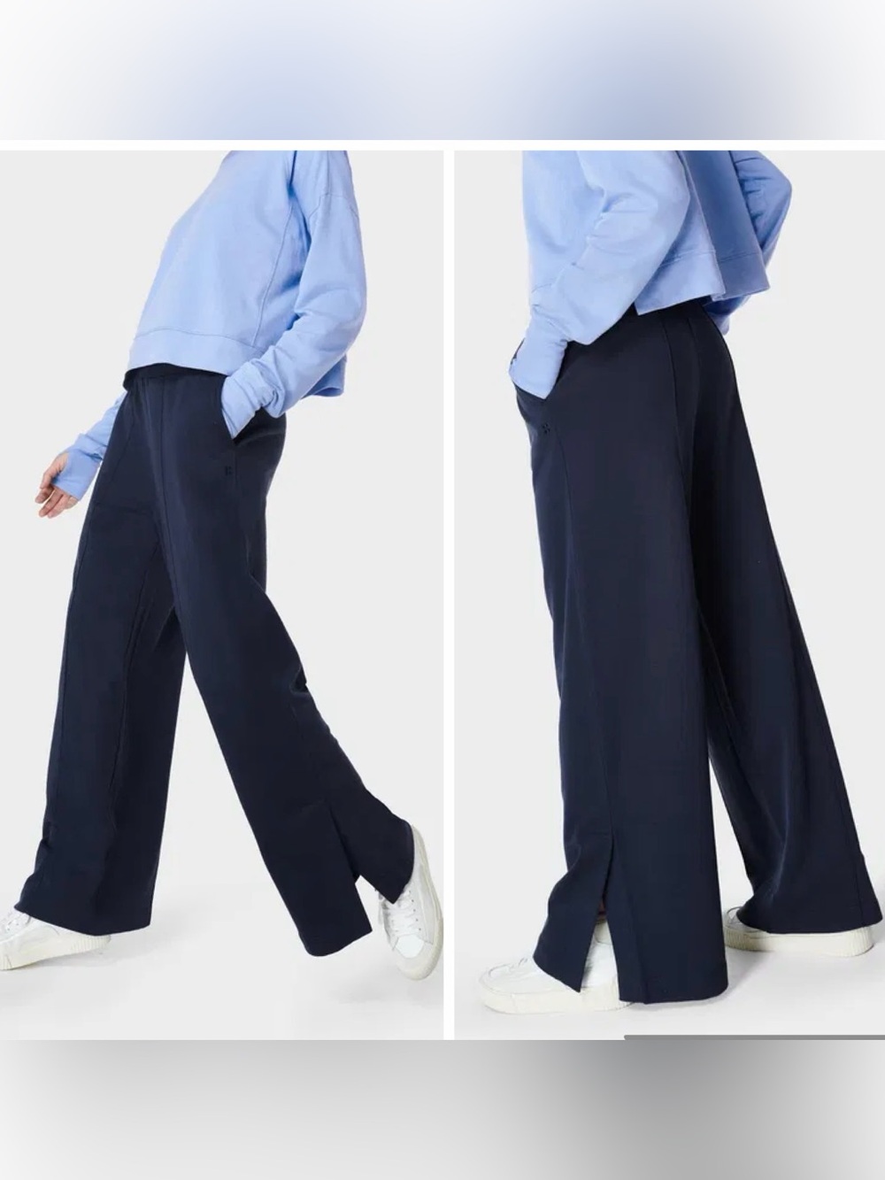 Sweaty Betty Navy After Class Wide Leg Trouser Pants